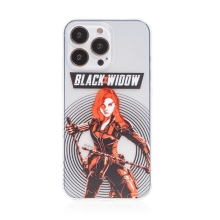 Kryt MARVEL pro Apple iPhone 13 Pro Max - Black Widow - gumový - černý