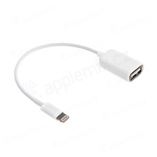 Přepojka / redukce pro Apple iPhone / iPad - Lightning na USB-A - bílá