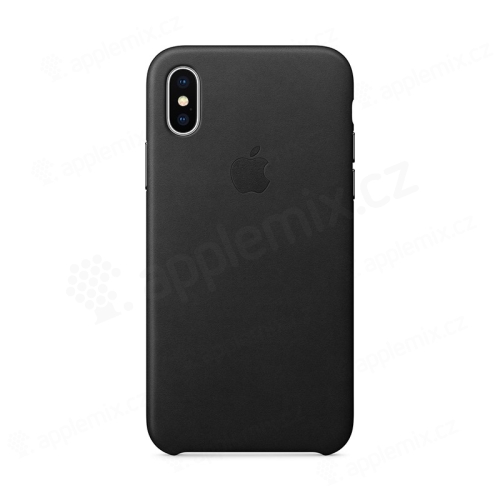 Originální kryt pro Apple iPhone X - kožený - černý