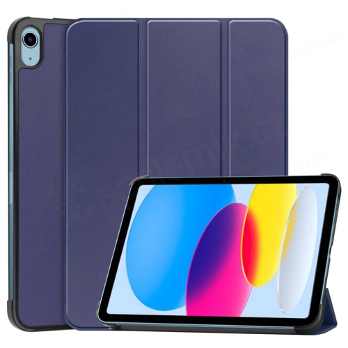 Pouzdro pro Apple iPad 10 (10,9") - funkce chytrého uspání - plastová záda - tmavě modré