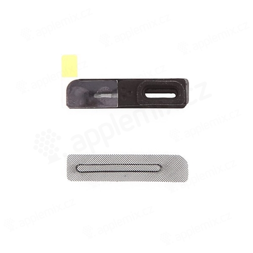 Antiprachová mřížka se silikonovým úchytem horního reproduktoru / sluchátka pro Apple iPhone 6 / 6 Plus - kvalita A+
