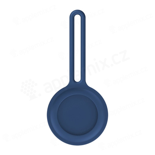 Kryt / obal pro Apple AirTag - barevné poutko - silikonový - tmavě modrý