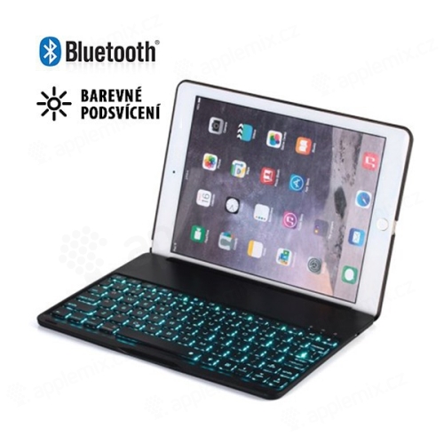 Mobilní klávesnice bluetooth 3.0 + kryt pro Apple iPad Air 2 - barevně podsvícená