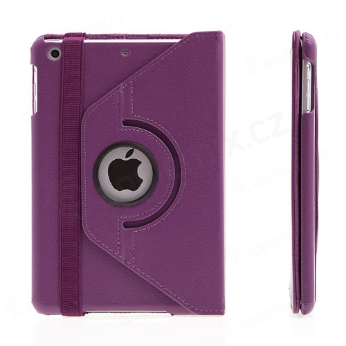 Puzdro / kryt pre Apple iPad mini / mini 2 / mini 3 - 360° otočný držiak - fialový