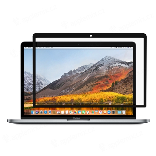 Ochranná fólia pre Apple MacBook Air / Air M1 (2018-2021) 13" (A1932, A2179, A2337) - číra - čierny rám