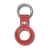 Kryt / puzdro DEVIA pre Apple AirTag - kovový krúžok - kožené - červené
