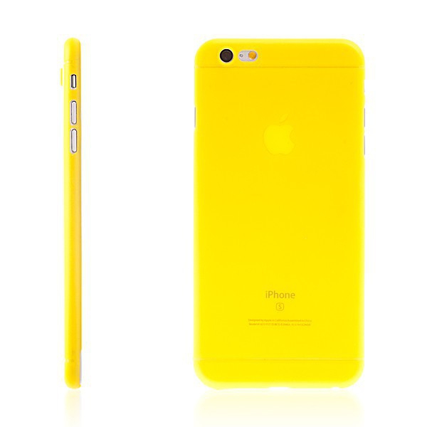 Kryt pro Apple iPhone 6 Plus / 6S Plus plastový tenký ochrana čočky žlutý