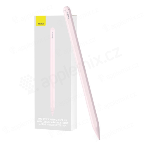 Dotykové pero / stylus BASEUS - aktivní provedení - bezdrátové nabíjení - Pencil kompatibilní - růžové