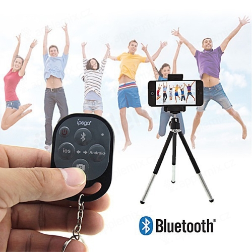 Bluetooth spoušť fotoaparátu pro Apple iPhone / iPad (podporuje i Android) - černá