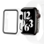 Remienok + kryt + sklo pre Apple Watch 7 45 mm - silikón / plast - biely
