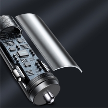 Autonabíječka JOYROOM JR-CL13 - 2x USB-C - 50W - jemné modré podsvícení - černá