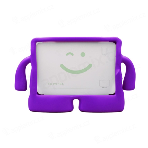 Pouzdro pro děti na Apple iPad 10,2" (2019 - 2021) / Air 3 (2019) - stojánek / rukojeť - pěnové - fialové