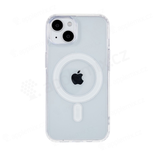 Kryt pre Apple iPhone 14 - Podpora MagSafe - plast / guma - priehľadný