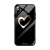 Kryt pro Apple iPhone Xs Max - srdce "For Love" - guma / sklo - černý