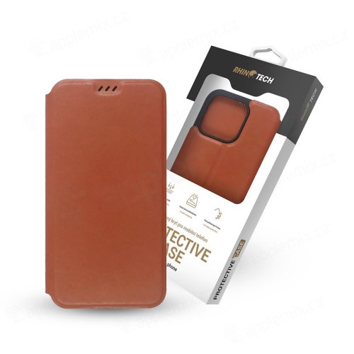 RHINOTECH Flipové puzdro Eco pre Apple iPhone 14 Plus - syntetická koža - hnedé