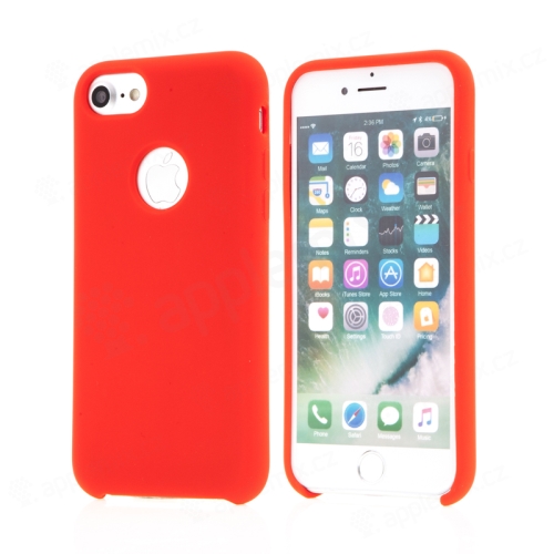 Kryt pro Apple iPhone 6 / 6S - gumový - příjemný na dotek - výřez pro logo - červený