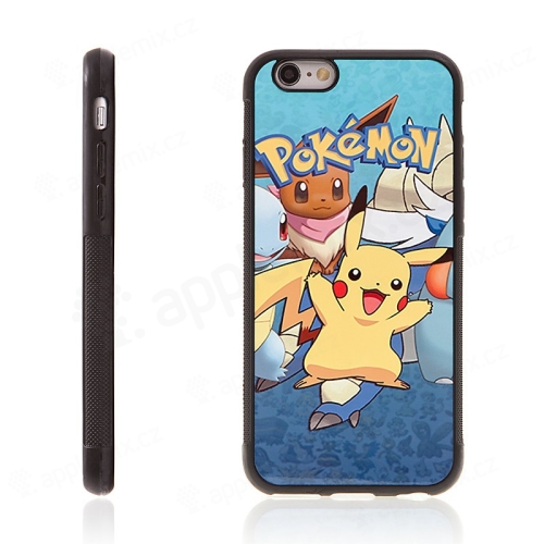 Kryt pro Apple iPhone 6 Plus / 6S Plus - kovový povrch - gumový - Pokemon Go / Pikachu