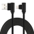 Synchronizační a nabíjecí kabel - Lightning pro Apple zařízení - tkanička - 90° lomená koncovka Lightning - černý - 1m