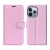 Puzdro pre Apple iPhone 14 Pro Max - stojan - umelá koža - ružové