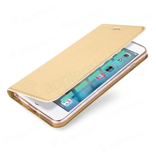 Puzdro DUX DUCIS pre Apple iPhone 6 / 6S - stojan + slot na kreditnú kartu - zlaté