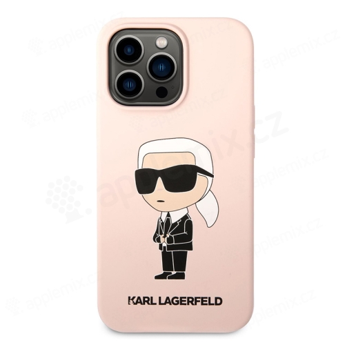 Kryt KARL LAGERFELD pro Apple iPhone 13 Pro - Karl - silikonový - růžový