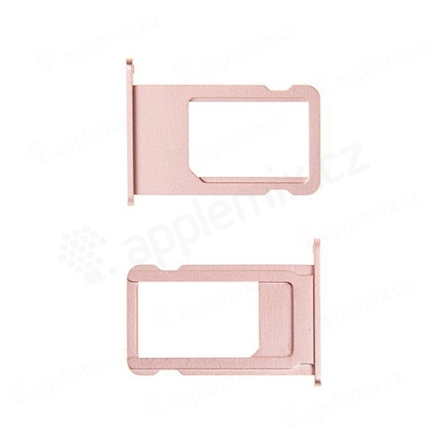 Rámeček / šuplík na Nano SIM pro Apple iPhone 6S  - růžově zlatý (rose gold) - kvalita A+