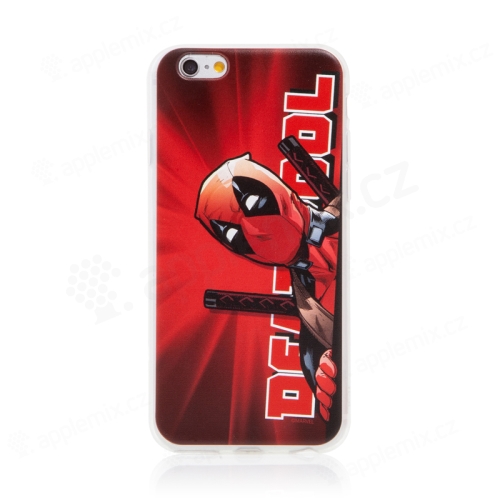 Kryt MARVEL pre Apple iPhone 6 / 6S - gumový - Deadpool - červený