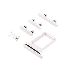Rámeček / šuplík na Nano SIM + boční tlačítka pro Apple iPhone 12 - bílý - kvalita A+