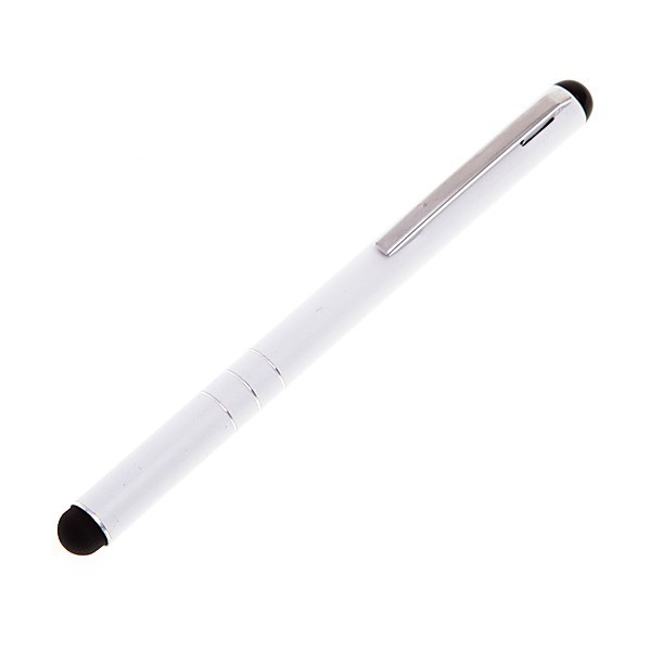 Kovové dotykové pero / stylus pro Apple iPhone / iPad / iPod - bílé