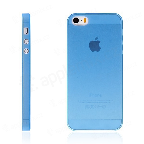 Kryt pro Apple iPhone 5 / 5S / SE - matný - plastový - tenký 0,5 mm - modrý