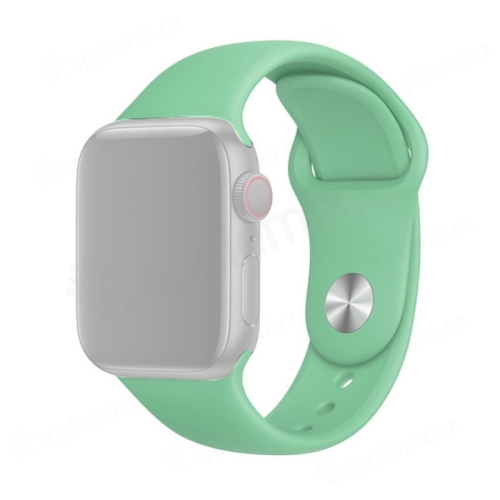 Řemínek pro Apple Watch 41mm / 40mm / 38mm - velikost S / M - silikonový - mátově zelený
