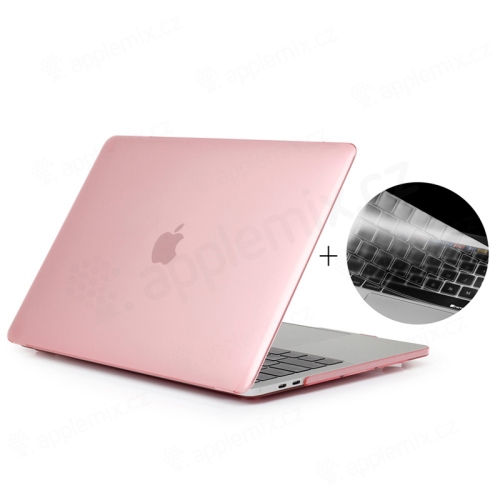 Obal / kryt ENKAY pre Apple Macbook Pro Retina 15" 2016-2019 (A1707, A1990) - model A1707, A1990 + kryt klávesnice - ružový