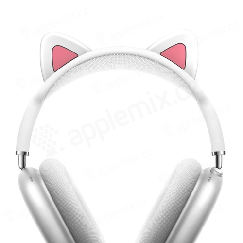 Kočičí uši pro Apple AirPods Max - silikonové - bílé