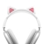 Mačacie uši pre Apple AirPods Max - silikónové - biele