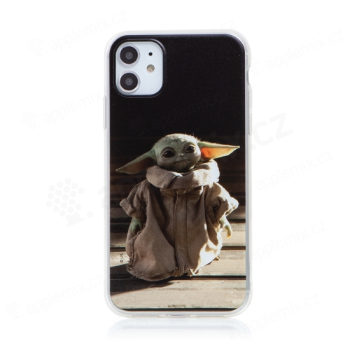 Kryt STAR WARS pre Apple iPhone 11 - Mandalorian / Baby Yoda - gumový - čierny