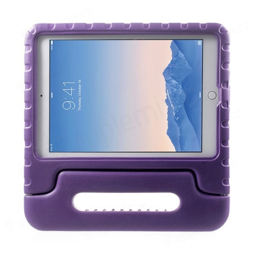 Ochranné penové puzdro pre deti pre Apple iPad Air 2 s rukoväťou / stojanom - fialové