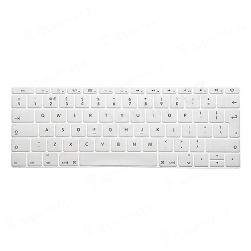 Kryt klávesnice ENKAY pro Apple MacBook 12 / Pro 13 (2016) bez Touch Baru - silikonový - bílý - EU verze