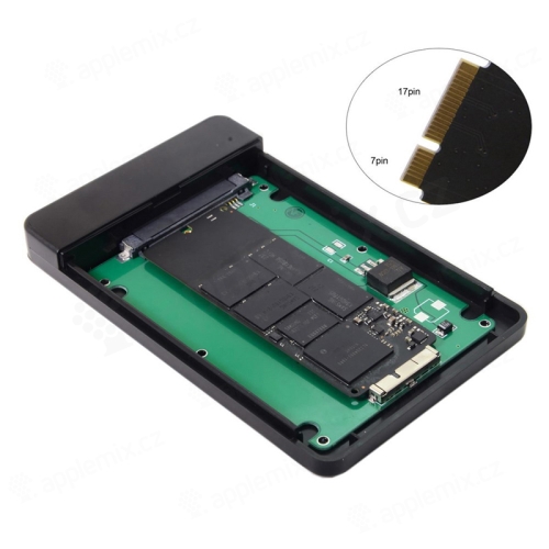 Box na externý disk 17+7 pin - MacBook Pro Retina A1425, A1398 - USB-C - 5Gbps