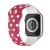 Remienok pre Apple Watch 41 mm / 40 mm / 38 mm - veľkosť L - silikónový - ružový / biele bodky