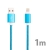 Synchronizační a nabíjecí kabel Lightning pro Apple iPhone / iPad / iPod - nylonový - modrý - 1m