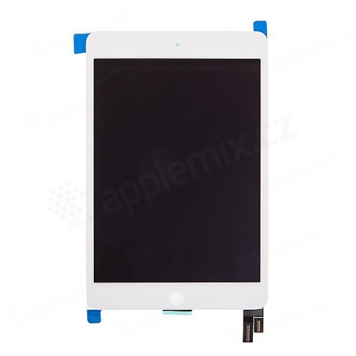 LCD panel / displej + dotykové sklo (touch screen) pro Apple iPad mini 4 - bílý - kvalita A+