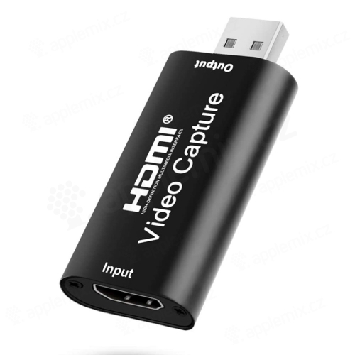 Adaptér / nahrávacia / strihová karta - USB-A 2.0 / HDMI - podpora UAC - výstup 1080p - čierna
