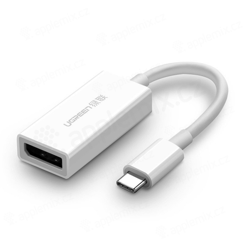UGREEN USB-C samec na DisplayPort samica - 10 cm - biely