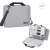Puzdro / taška HAWEEL pre Apple MacBook 14 / 15" - priehradky na vybavenie - látka - sivá