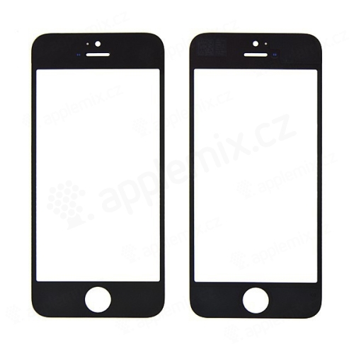Predné sklo pre Apple iPhone 5 / 5C / 5S / SE - čierne - kvalita A