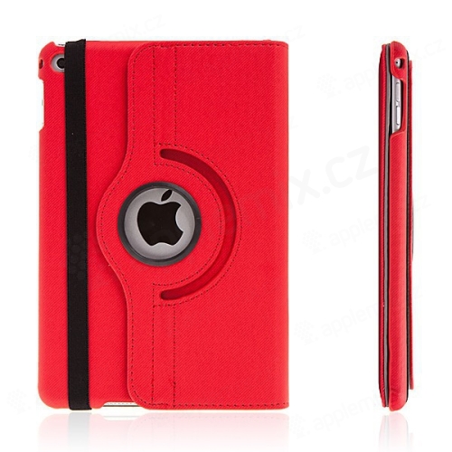 Puzdro/kryt pre Apple iPad mini 4 - 360° otočný držiak a priehradka na dokumenty - červené