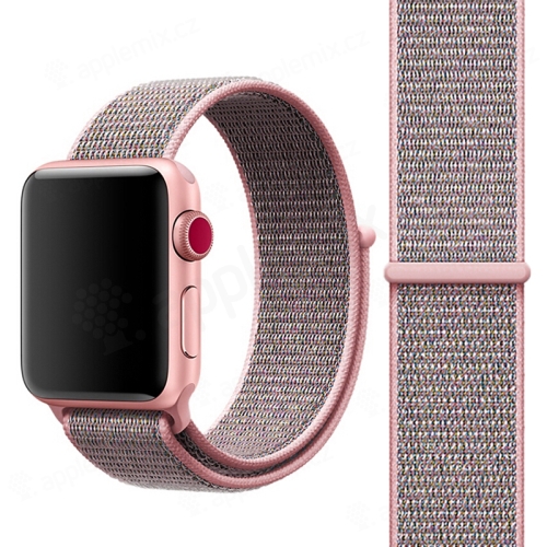 Řemínek pro Apple Watch 42mm / 41mm / 40mm / 38mm - nylonový - růžový