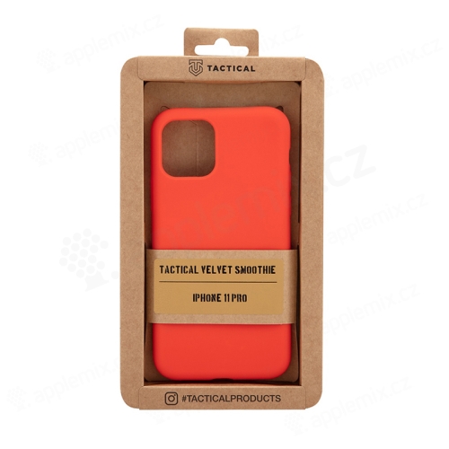 Kryt TACTICAL Velvet Smoothie pre Apple iPhone 11 Pro - príjemný na dotyk - silikónový - chilli červená
