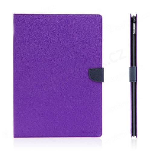 Pouzdro MERCURY Fancy Diary pro Apple iPad Pro 12,9 - stojánek a prostor na doklady - fialové / modré