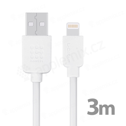 Synchronizační a nabíjecí kabel Lightning pro Apple iPhone / iPad / iPod - silný - bílý - 3m